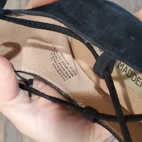 Steve Madden Eleanorr leather ankle wrap flats gladiator shoes sz 10 - Picture 10 of 10